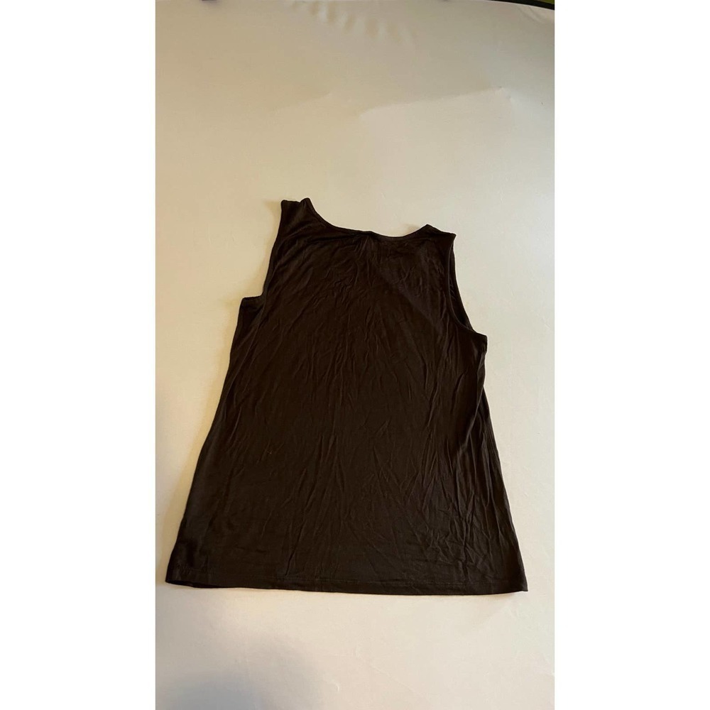 AB Studio Brown Sleeveless Top chest beading XL - Picture 6 of 7